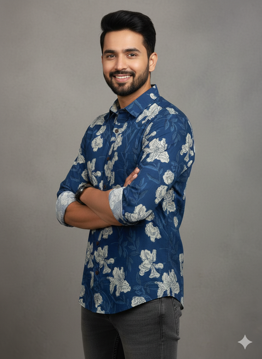 Royal Indigo Sanganeri