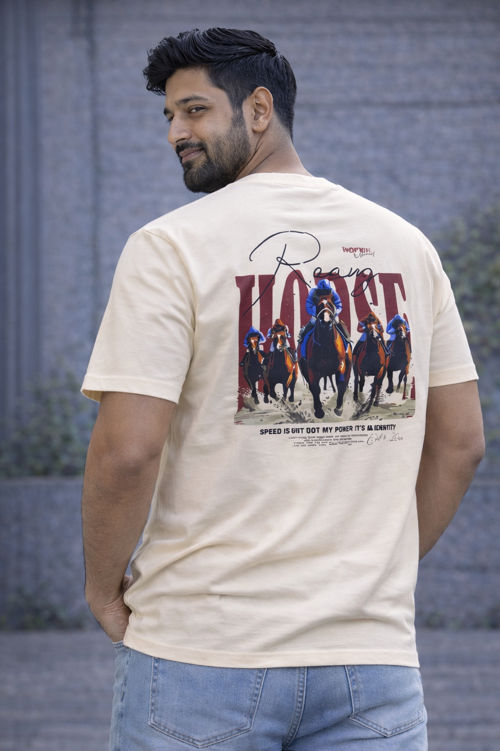 Racing Spirit Backprint T shirt